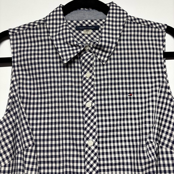 ✨Tommy Hilfiger Women's Gingham-Print Belted Woven Dress Size 6 - Picture 6 of 16